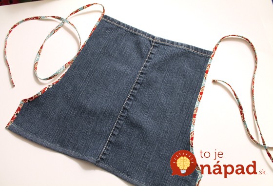 farm girl apron from old jeans step 17
