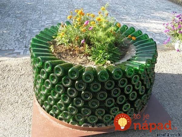 Make-garden-design-flower-pot-glass-bottles-themselves