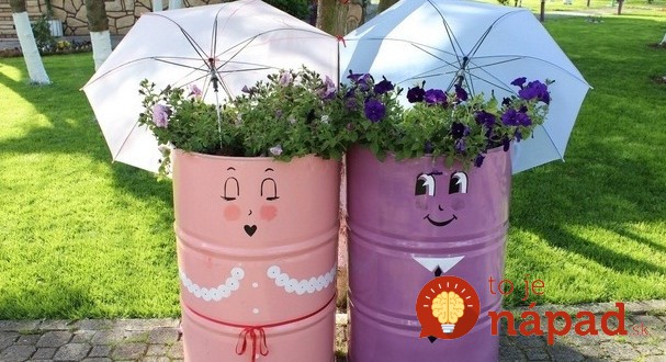 repurpose-old-oil-drums-garden-umbrella-flower-planter-607x330