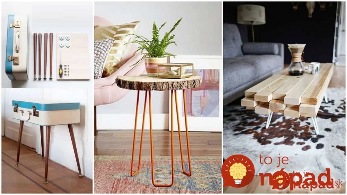 27 nápadov na konferenčné stolíky, ktoré nestoja takmer nič