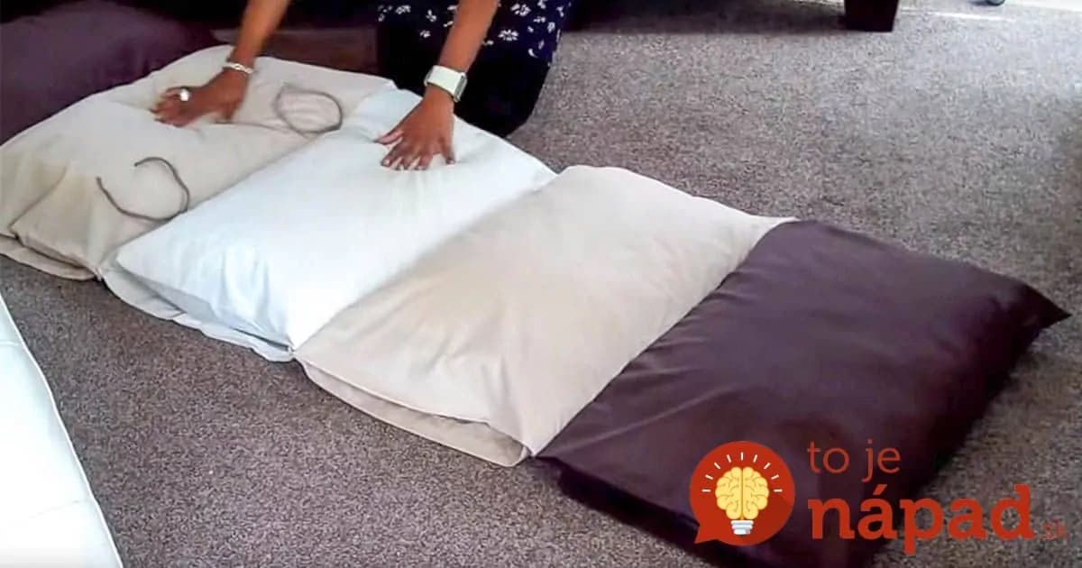 Žena položila na podlahu 4 vankúše. Vytvorila perfektnú vec pre deti!