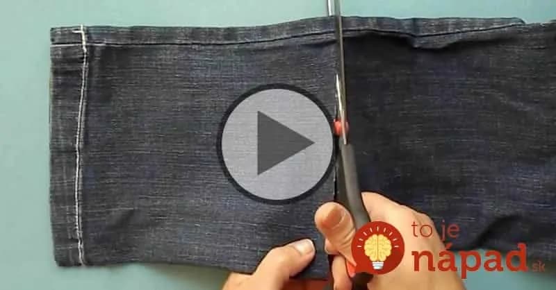 Zopár strihov a zo starých riflí vytvoríte túto praktickú vecičku