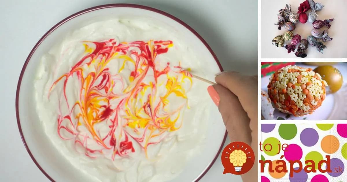 5 netradičných spôsobov zdobenia kraslíc: Pomocou kravaty, šľahačky, octu či gumičky