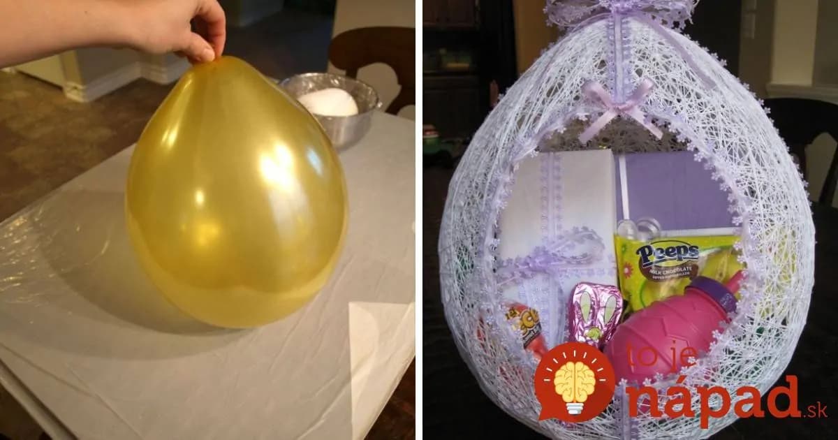 Krásna veľkonočná dekorácia z vlny a balónu. Vyrobte si ju aj vy!