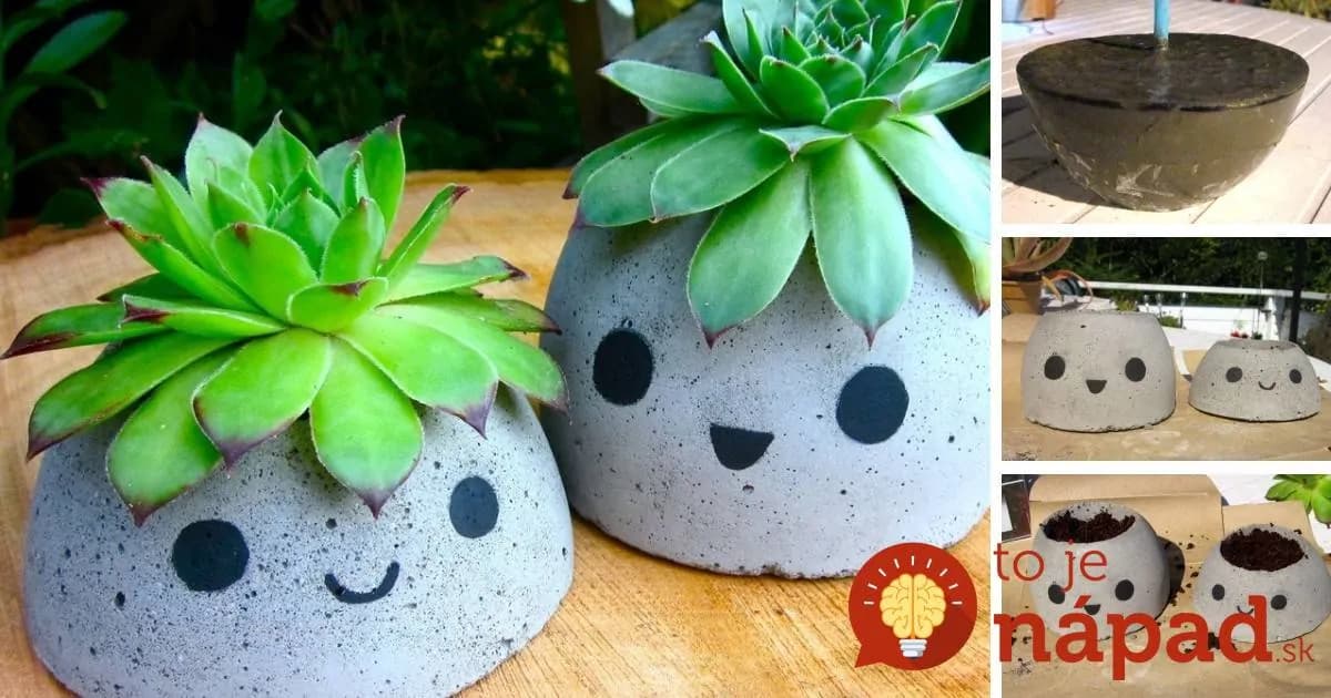 Roztomilé kvetináče za pár centov. Takto jednoducho si ich môžete vyrobiť aj vy!