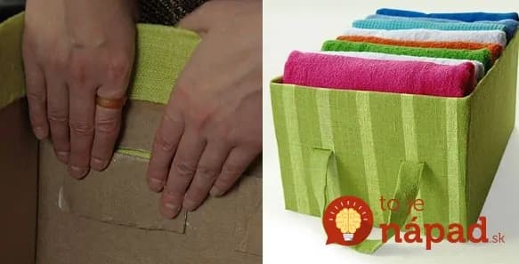Perfetkný tip do domácnosti: Vyrobte si praktický úložný box z kartónovej krabice