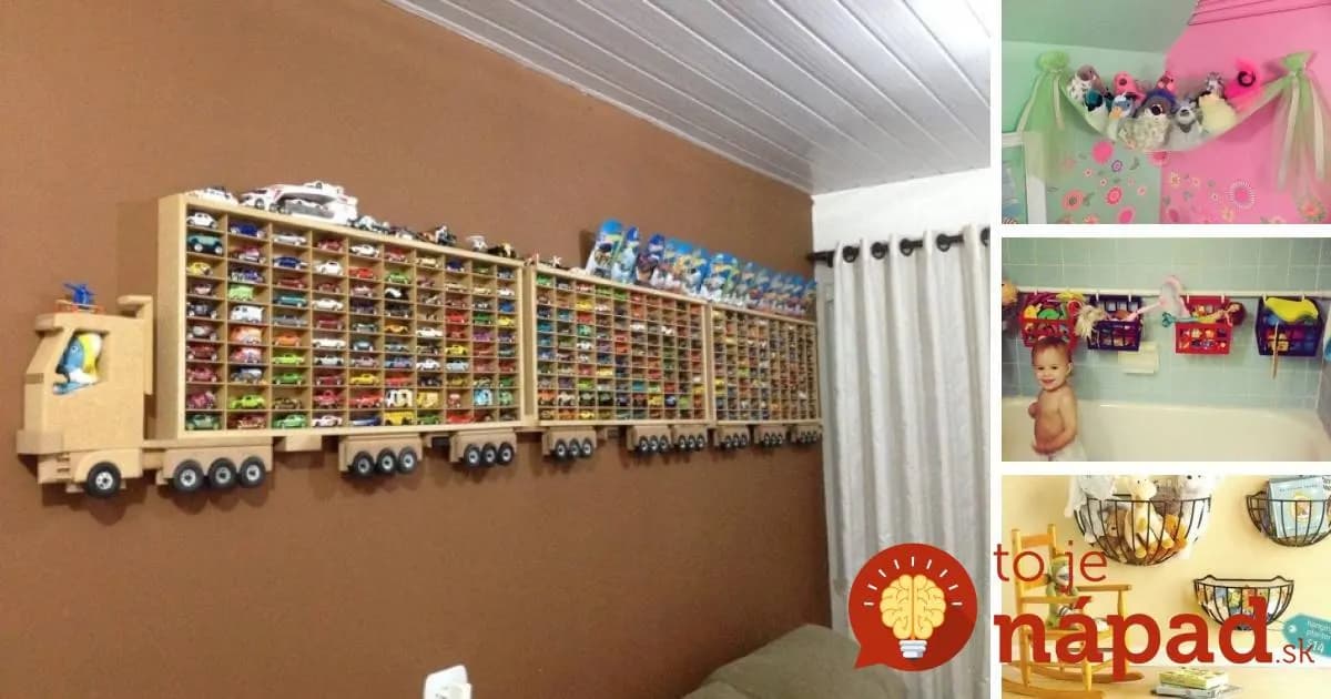 25 geniálnych nápadov, ako skladovať detské hračky!