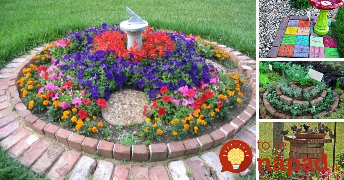 41 geniálnych nápadov, ako využiť tehly v záhrade!