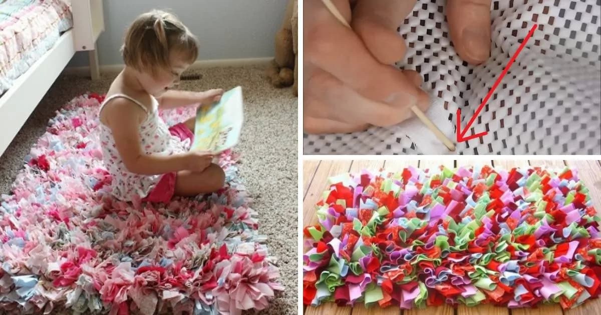 Bez šitia: Vyrobiť tento látkový koberček zvládne skutočne každý