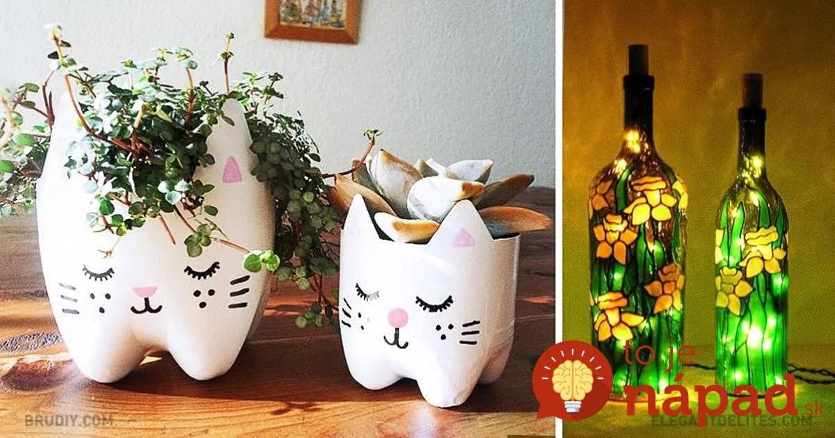 25 krásnych nápadov do bytu aj záhrady z obyčajných fliaš!