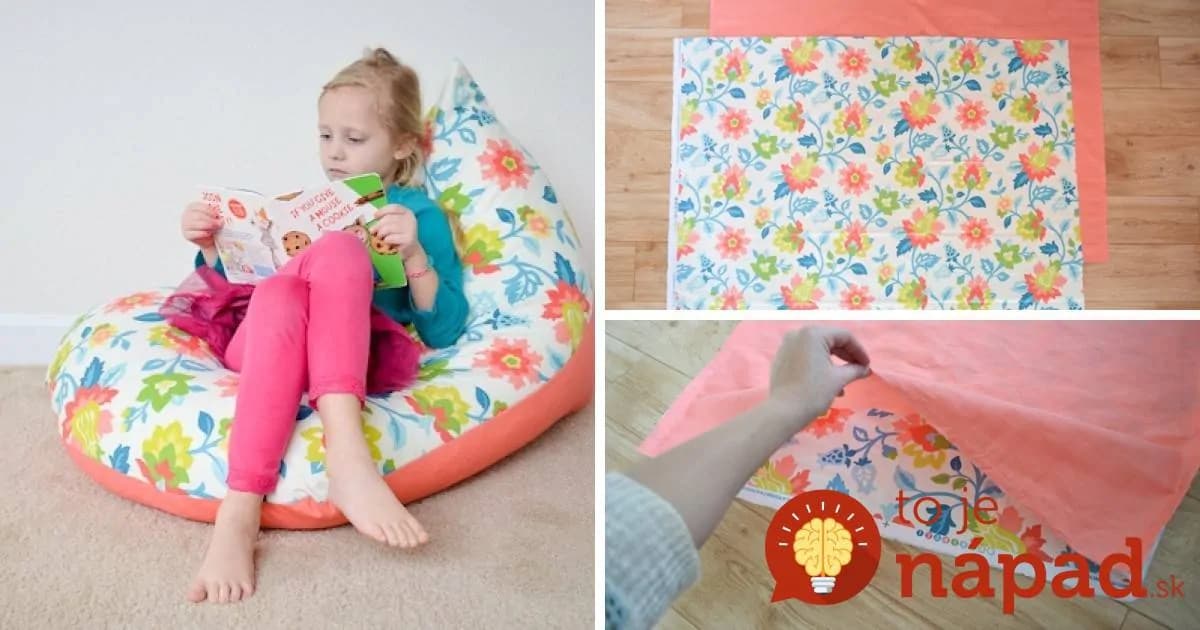 Hotový za 30 minút: Vyrobte svojím deťom pohodlný sedací vak, je to jednoduché!