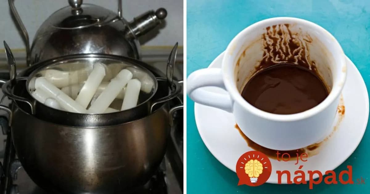 V hrnci rozpustila zvyšky sviečok a pridala kávovú usadeninu. Tento perfektný nápad sa oplatí vyskúšať!