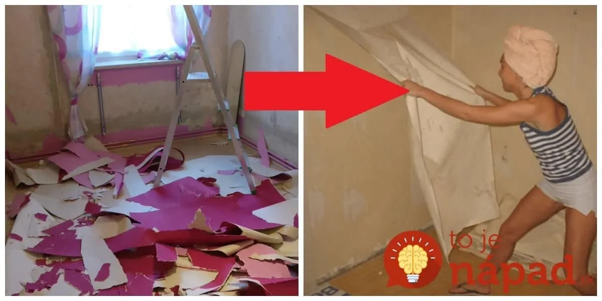 Finta, vďaka ktorej sme odstránili 30-ročnú tapetu rýchlosťou blesku: Nikdy by mi nenapadlo, že na ne funguje táto vec, stačí ju len vybrať z kúpelne!
