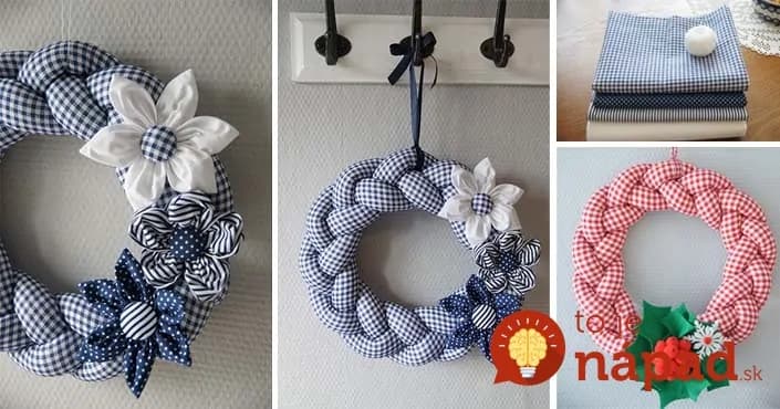 Najkrajšie vianočné vence: Návod na pletené látkové ozdoby, ktoré rozžiaria vaše domovy