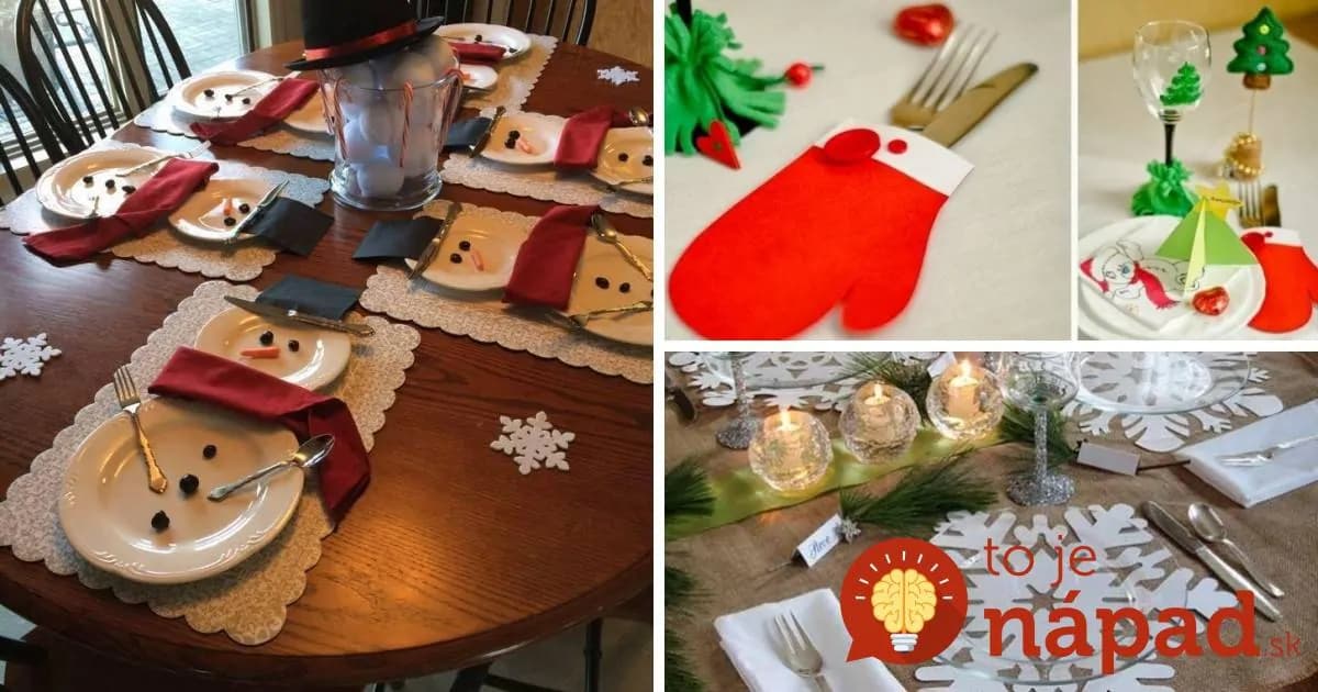 Najkrajšie nápady na vianočné prestieranie + „Urob si sám“ dekorácie na sviatočný stôl!