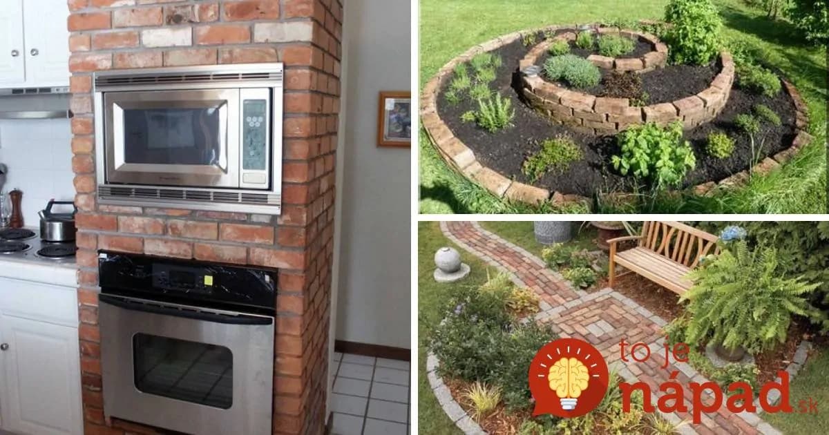 29 úžasných nápadov, ako vylepšiť váš domov a záhradu starými tehlami!