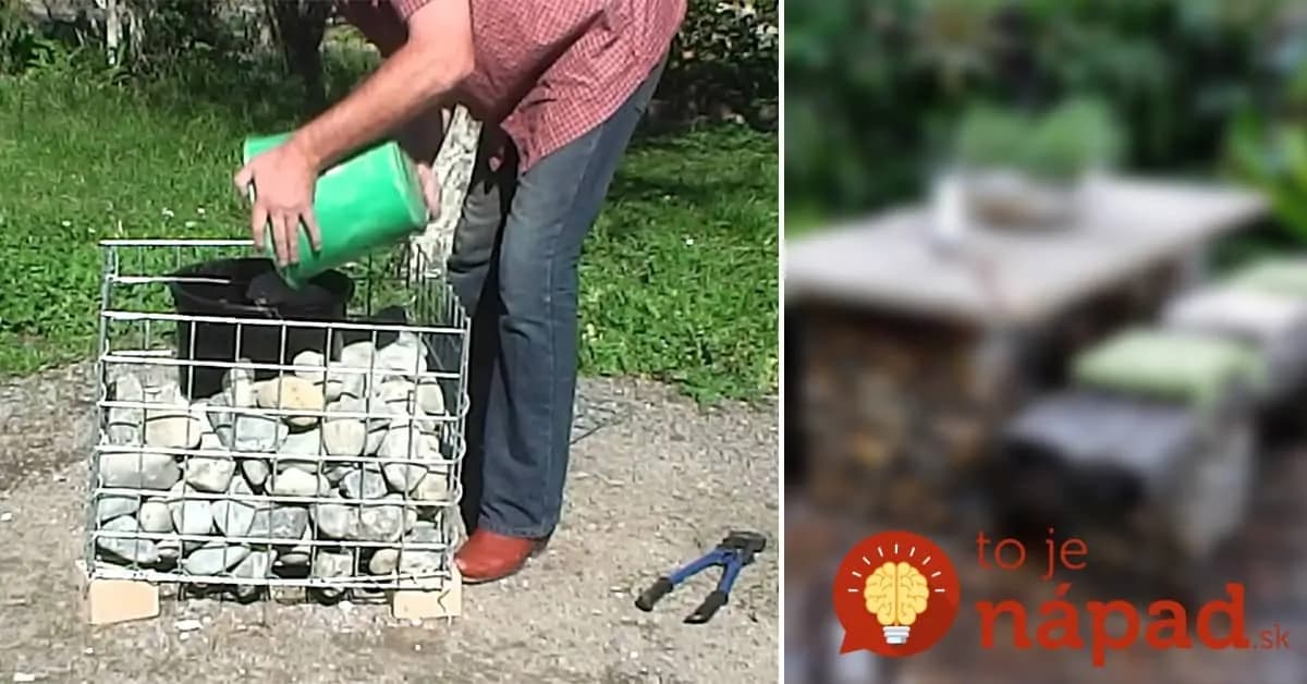Muž priniesol do záhrady kus pletiva a kamene. Tento nápad vyzerá úžasne a v záhrade vydrží celé roky!