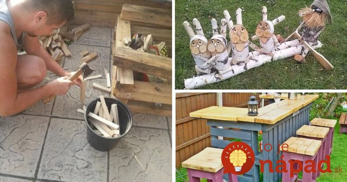Šikovní ľudia vzali nevyužité zvyšky dreva a vytvorili z nich úžasné veci do svojej záhrady: Tieto diela vznikla z obyčajného odpadu!