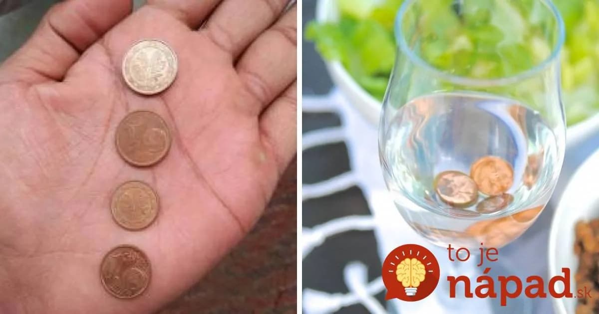 Do pohára s vodou vložila niekoľko centových mincí: Ide o skvelý trik, ktorý by mal počas leta poznať každý!