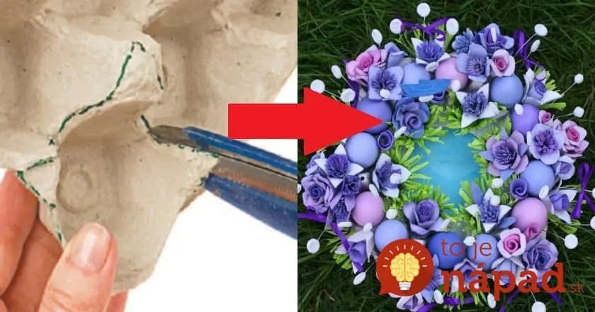 Vzala len kartón od vajec, pár umelých kvetov a kraslice: Stačí pár minút a aj obyčajné vajcia natvrdo vyzerať miliónovo!