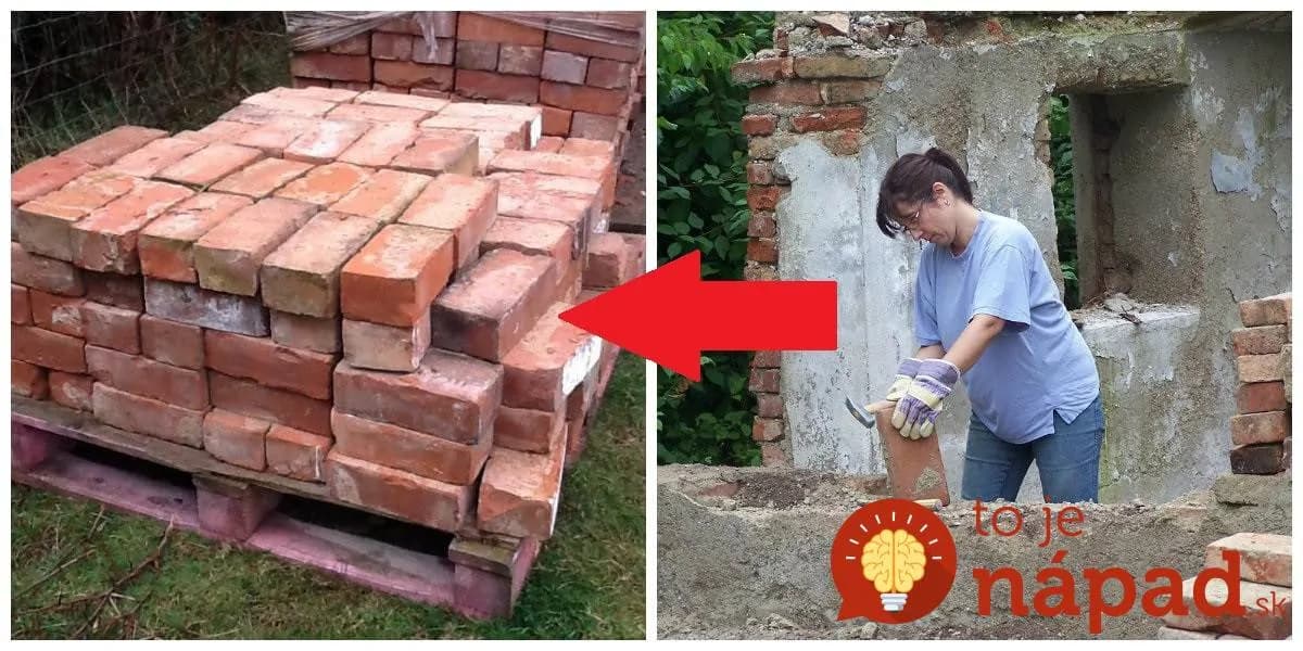 Z rozoberania starej maštale im ostalo množstvo tehál: Starostlivo ich očistili a takto geniálne ich využili!