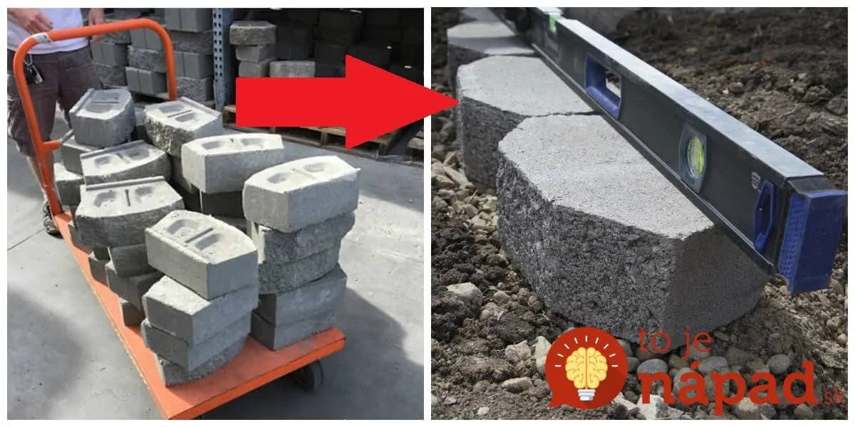 Zo stavebnín si priviezli betónové svahovky a začali ich ukladať na rovný povrch: Na toto netreba ani svah, úžasné!