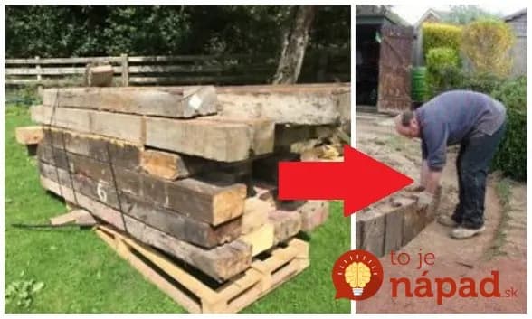 Zo skládky si nechali priviesť staré železničné podvaly: Budete ohromení, čo to spravilo s celou záhradou!
