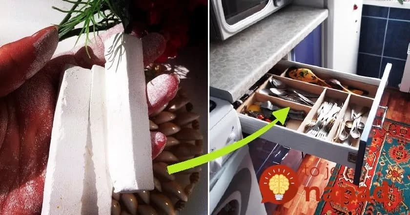 Nechajte kriedu v zásuvke s príborom a zajtra budete ohromení: Stojí len pár centov no ušetrí vám stokrát viac!