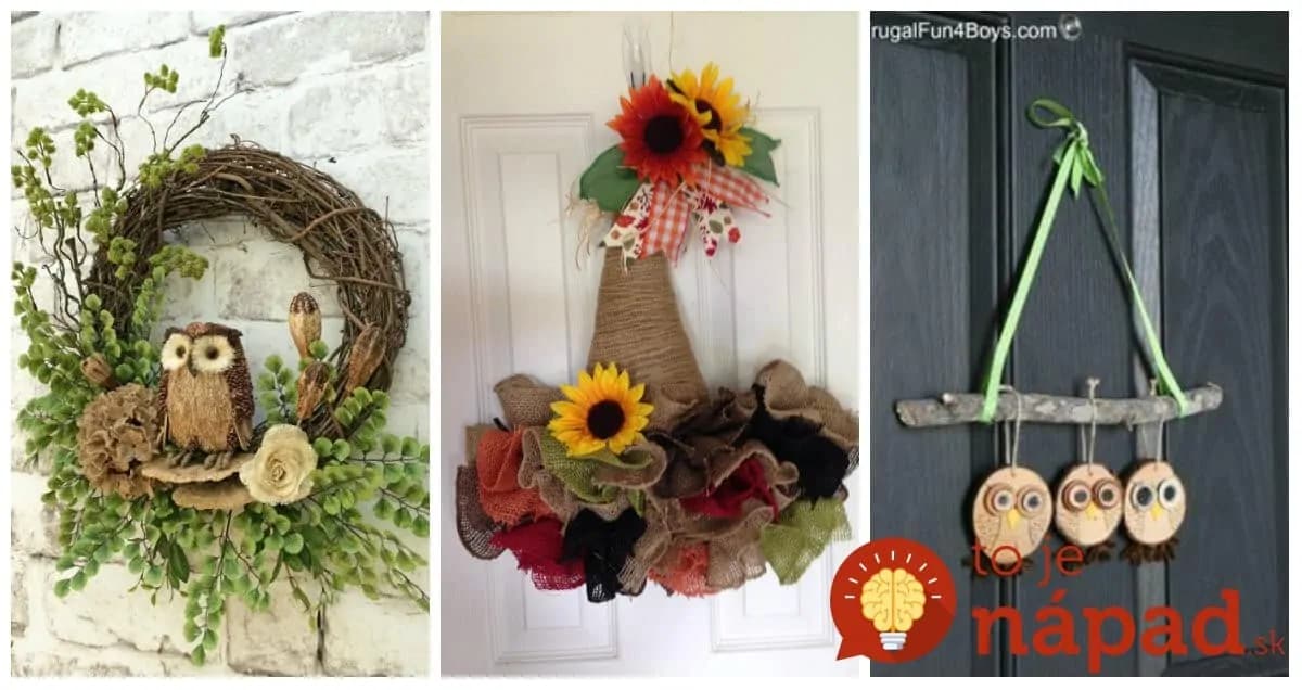 31 prekrásnych nápadov, ako si na jeseň vyzdobiť vchodové dvere a verandu!