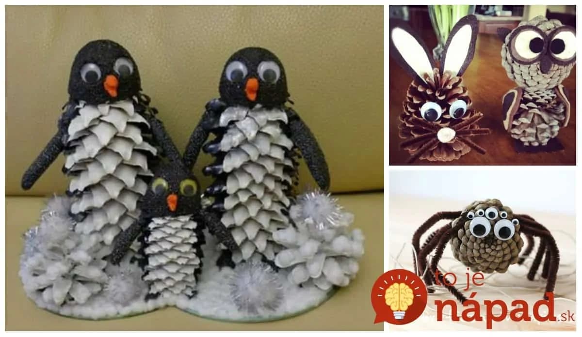 Len pár opadaných šišiek a kúsok plastelíny: 23 úžasných nápadov na roztomilé postavičky zvieratiek, ktoré si vaše deti zamilujú!