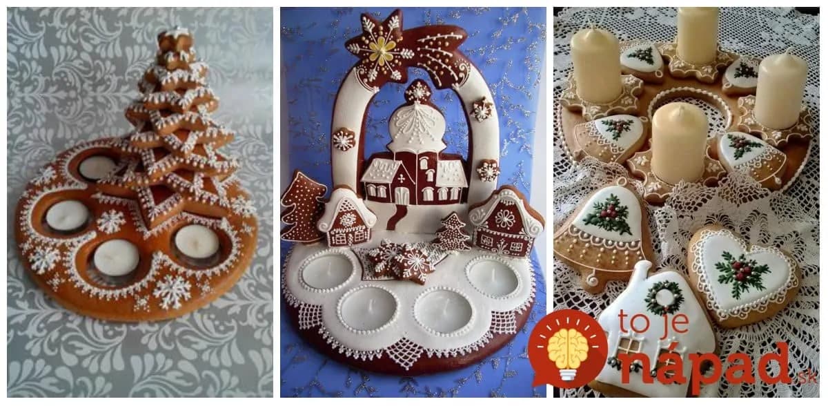 Žiadna čečina ani umeliny z obchodov: 26 nápadov na medovníkové adventné vence zo slovenských a českých domácností!