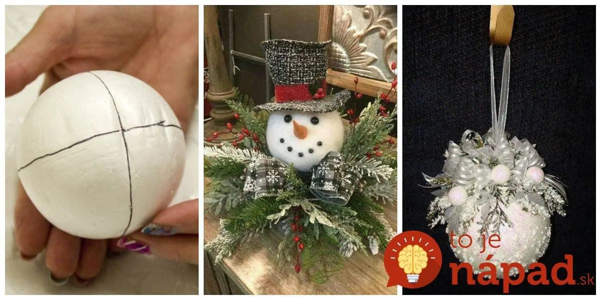 Keď budete v papiernictve, vezmite aj pár polystyrénových gúľ: Stačí chvíľka a máte z nich najkrajšie adventné dekorácie!