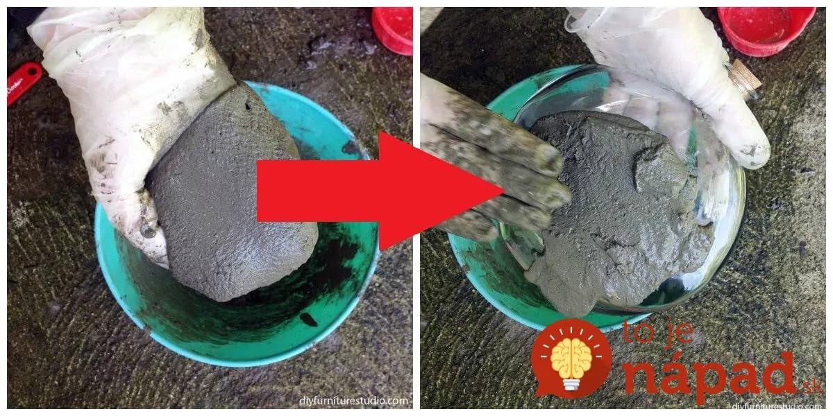 Na prázdnu fľašu od likéru natrel betónovú zmes, nechali zaschnúť a len postavili do bytu: Tento nápad sa oplatí vidieť!