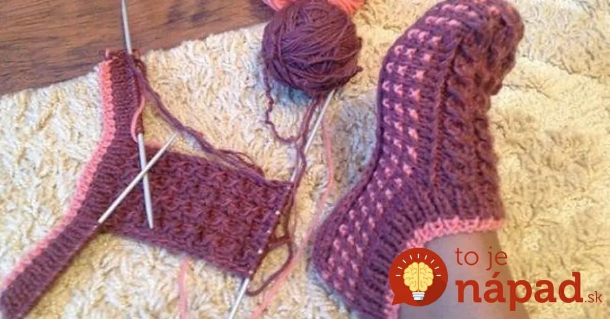 Jednoduchý návod, ako si upliesť krásne papučky za jeden večer: Žiadne švy, na dvoch ihliciach – najrýchlejšia metóda!