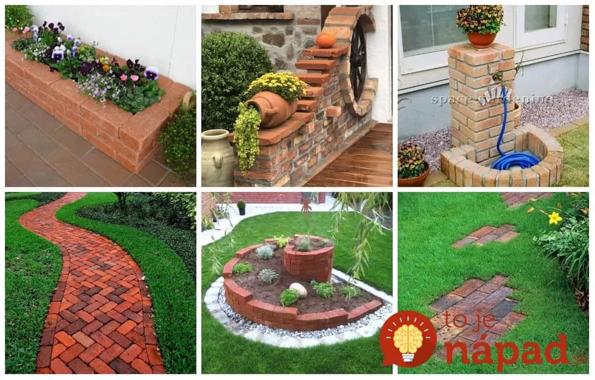 Krásne nápady, ako vylepšiť záhradu pomocou obyčajných tehál: 22 inšpirácií!