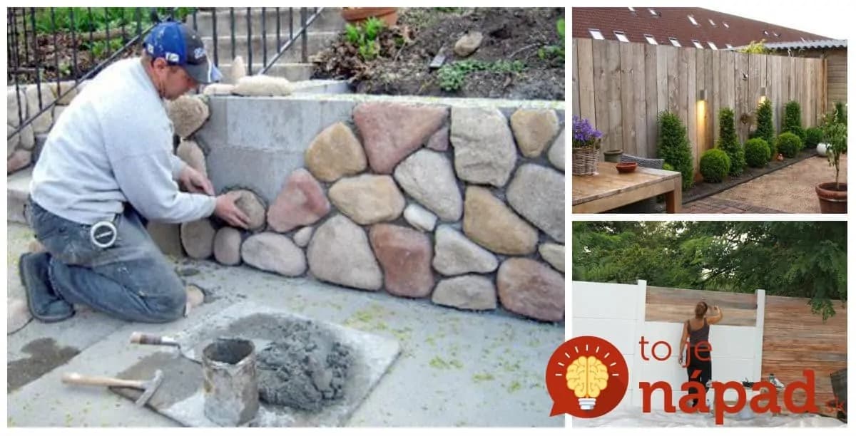 Perfektné nápady, ako zakryť škaredý betónový plot na záhrade: Vyzerá to perfektne!