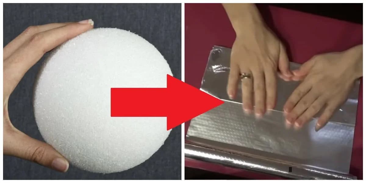 Len polystyrénová guľa a alobal: Pre tieto originálne vianočné gule nemusíte chodiť do obchodu!