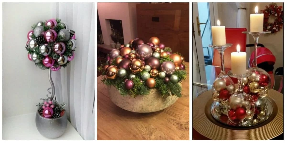 Vianočné gule nedávajte len na stromček: 21 inšpirácií, ako z nich vytvoriť prekrásnu výzdobu na adventný stôl!