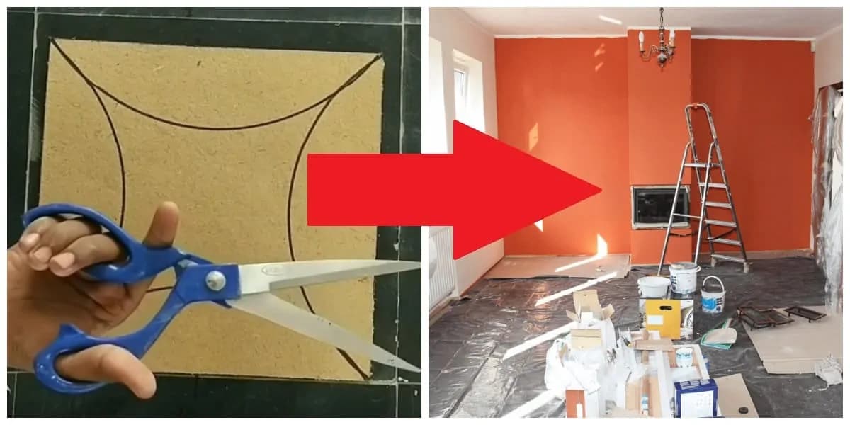 Zabudnite na lepenie tapiet a valčeky: Len kúsok kartónu, nožnice, sprej a takto úžasne si môžete vylepšiť steny aj vy!