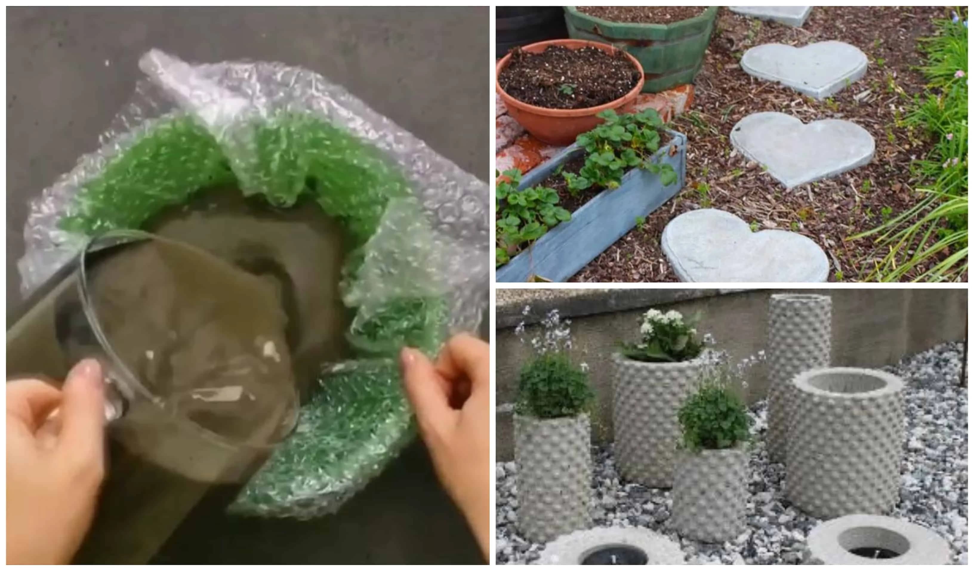 Betónovú zmes naliala na bublinkovú fóliu: Výsledok je naozaj prekrásny, skvelá inšpirácia do domácnosti aj záhrady!