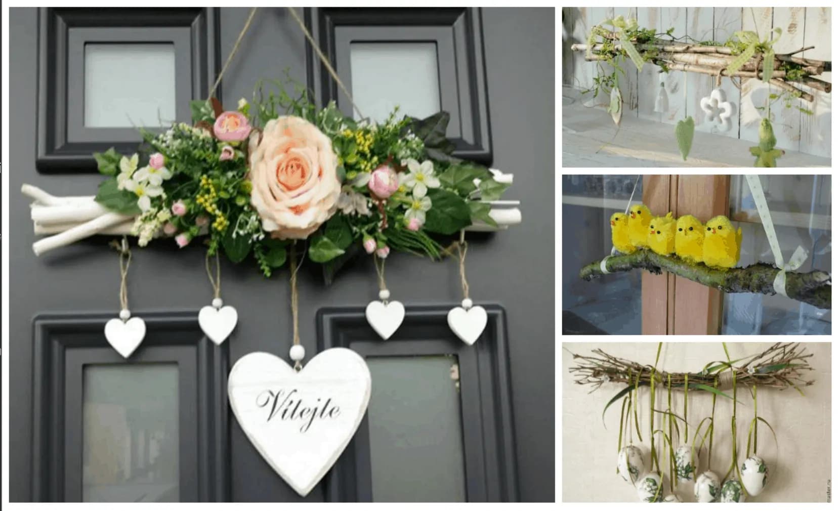 Zobrala len pár konárov, jarné ozdoby a zavesila na vchodové dvere: Toto bude najkrajšia ozdoba na celú jar – a nezaberie žiaden priestor!