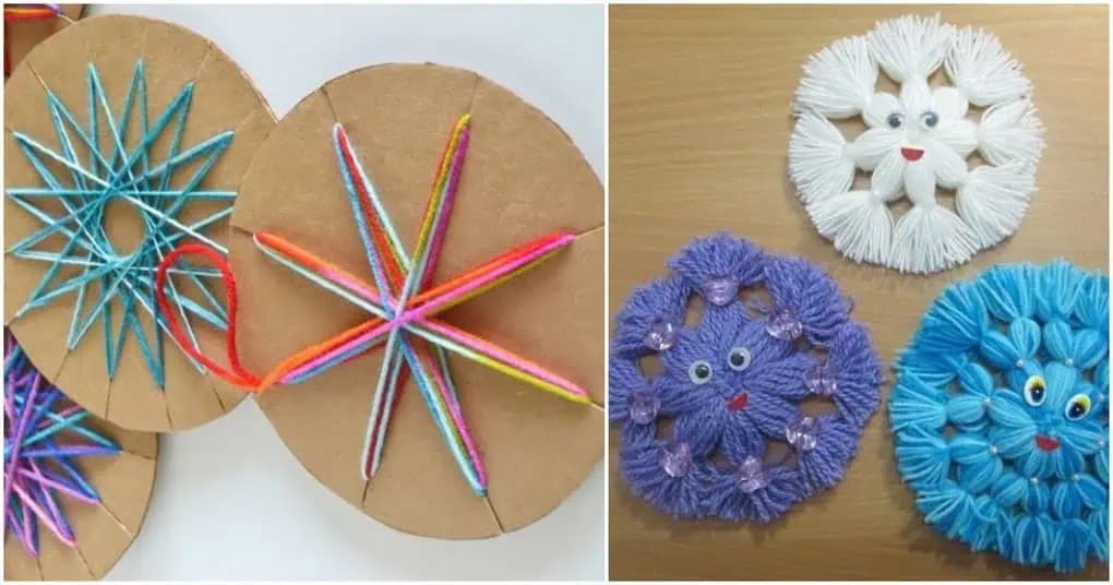 Prekrásna zimná dekorácia: Jednoduchý postup z obyčajnej priadze bez použitia lepidla a nepotrebujete vedieť pliesť ani háčkovať!