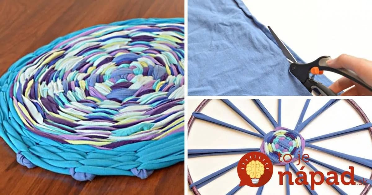 Bez šitia: Vyrobte si krásny koberček do bytu zo starých tričiek!
