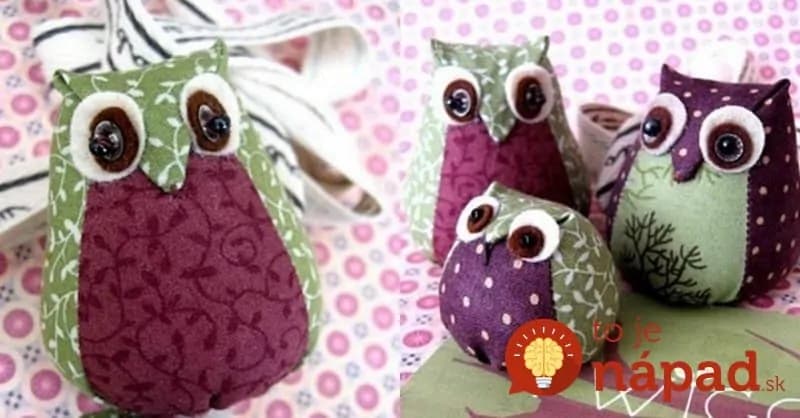 Vyrobte si utešené vankúše „sovičky“: Je to jednoduché a môžete ich zhotoviť aj bez šitia!