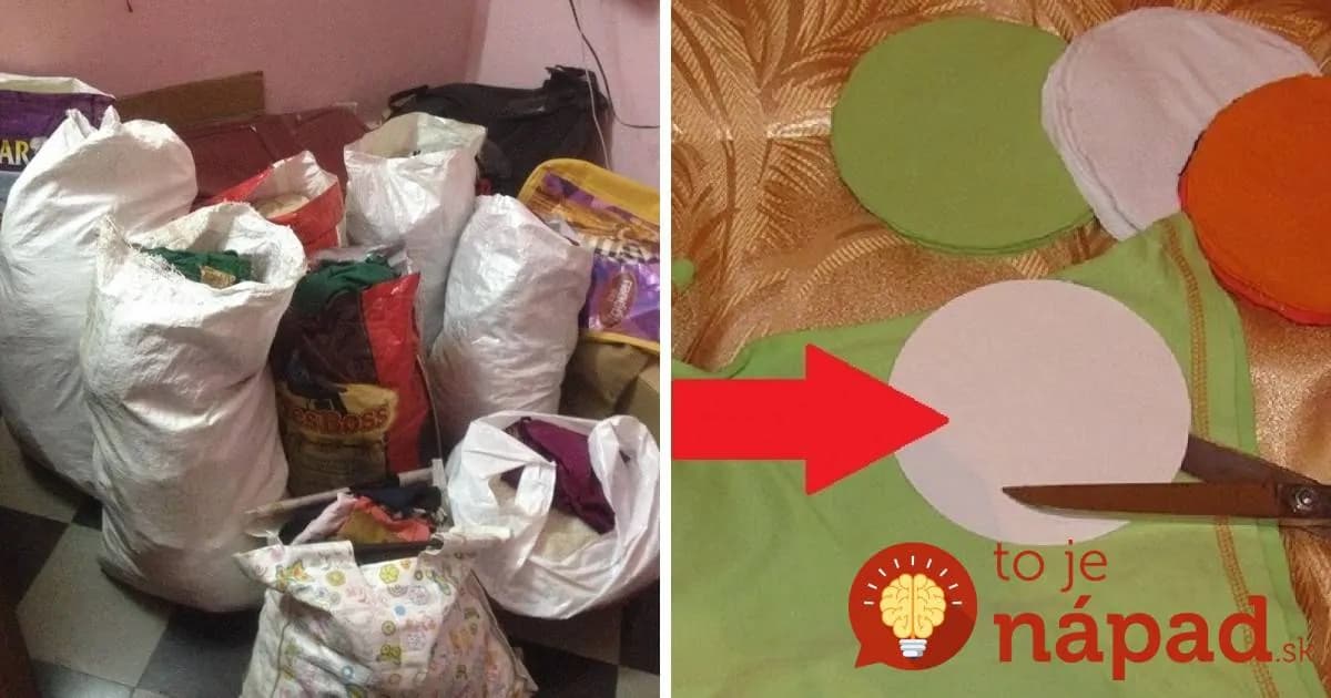 Na povale našla vrecia plné starých vecí: Namiesto toho, aby ich vyhodila vzala nožnice, rozstrihala ich a vytvorila úžasnú vec pre vnúčika!