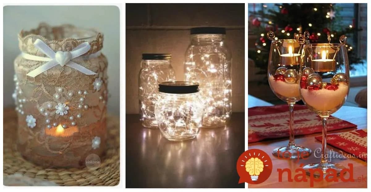 Toto očarí každého pri stole: 19 prekrásnych nápadov na kúzelné svietniky, ktoré vyrobíte z pohárov, starých záclon a soli!