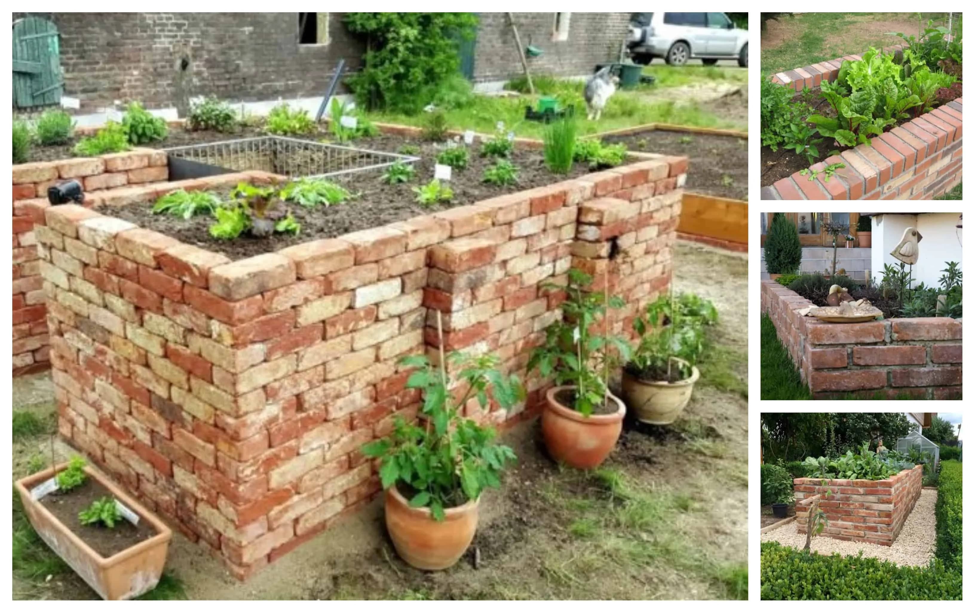 Máte na pozemu staré tehly? Prezrite si, ako títo ľudia využil tehly na stavbu úžasných záhonov!