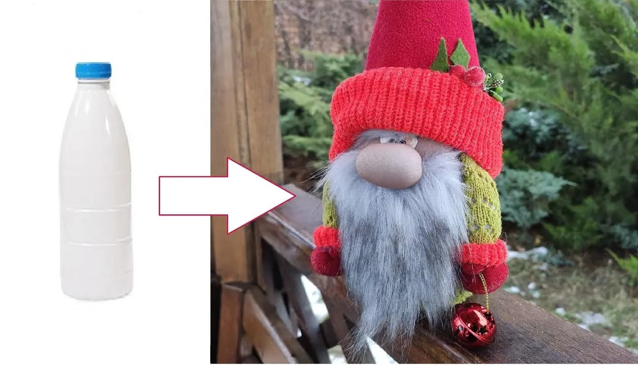 Žena ukázala fantastický nápad na vianočnú dekoráciu: Nikdy by sme neverili, že tento roztomilý vianočný škriatok vznikol z plastovej fľaše!