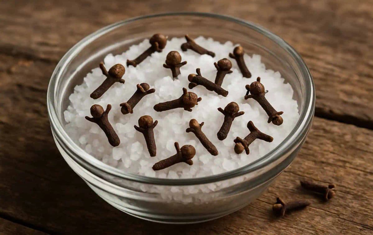 Vezmite obyčajnú lacnú SOĽ, klinčeky a zapamätajte si tento TRIK: Používam celú sezónu!