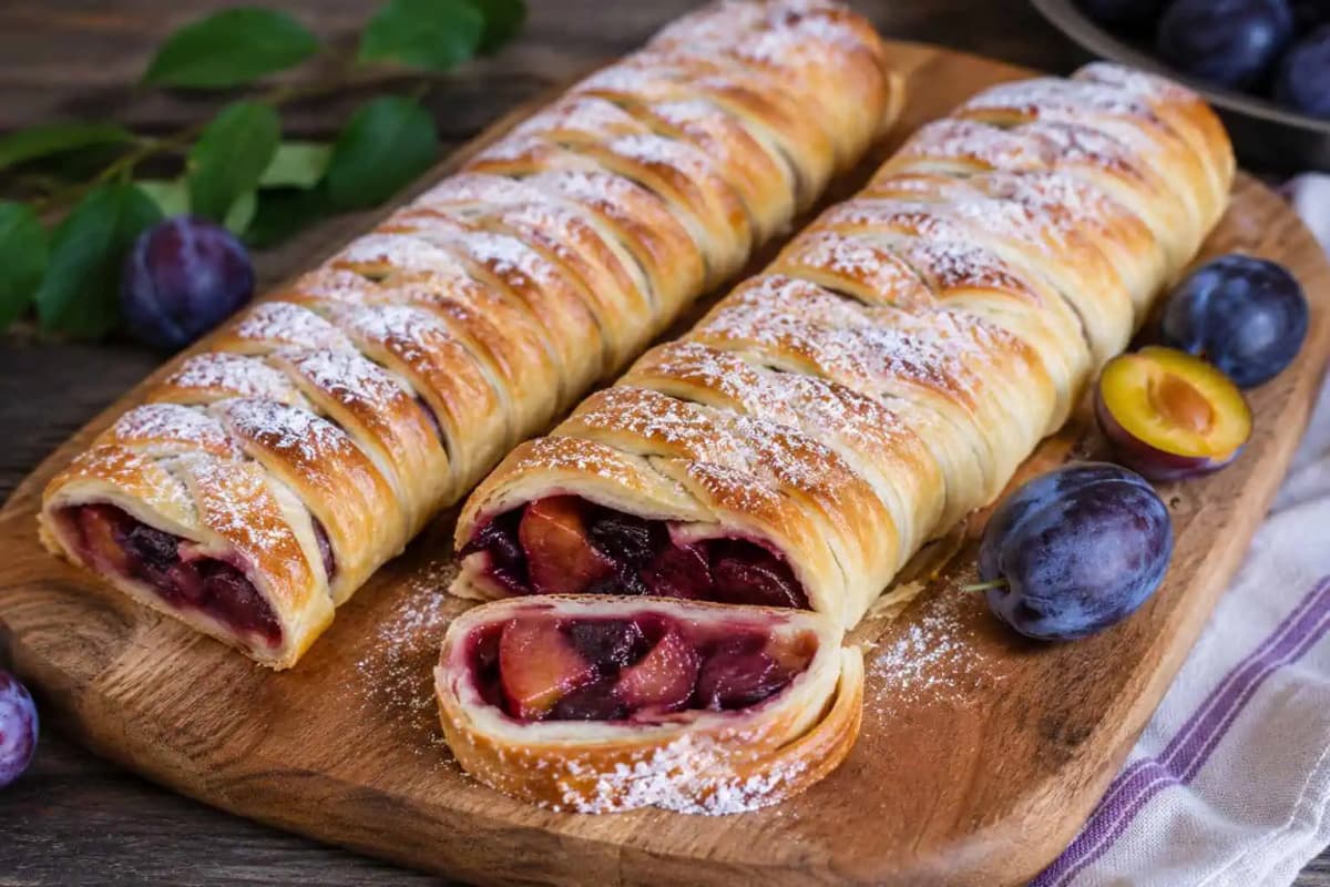 Slivkový závin bez kysnutia – jemné cesto a šťavnatá slivková plnka!